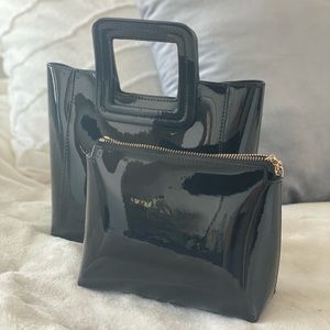 STAUD - Black Patent Shirley Bag